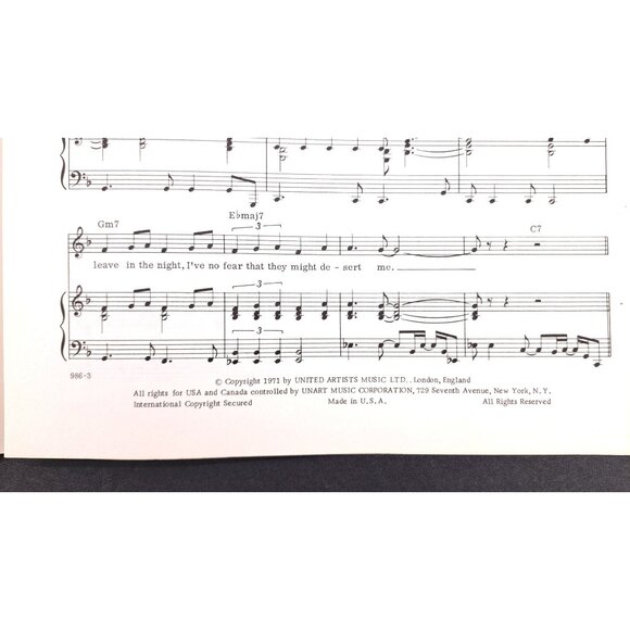 Vintage Diamonds Are Forever Sheet Music Sean Connery James Bond 1971 Movie 007 - Picture 5 of 5